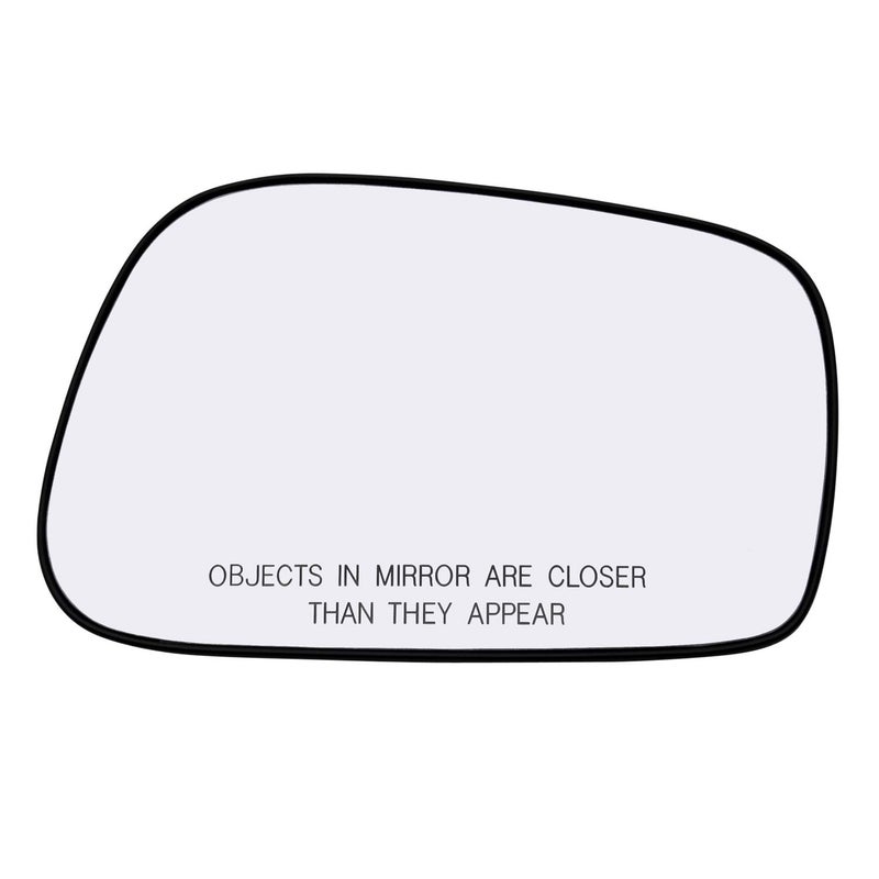 Rugged TUFF Passenger Side Mirror Glass Assembly With Plastic Backing Plate (Non-Heated) Compatible with 2003-2008 Toyota Corolla Matrix, Pontiac Vibe - Image 1